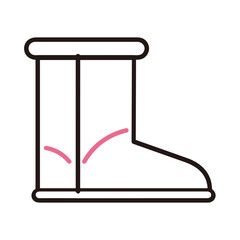 Boots symbol icon vector image. Illustration of the boot footwear shoe design image