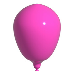 Glossy pink balloon 3d