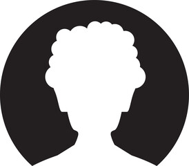 Male Face Silhouette in Circle Illustration
