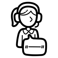 support line icon style