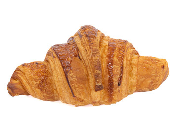 croissant, en gros plan, isolé sur un fond blanc