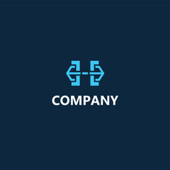 Fototapeta premium Initial Letter H Logo Business Logo Flat Vector Format