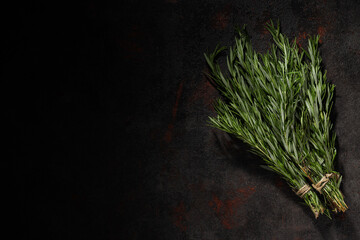 Seasoning and spices, rosemary, concept of seasoning