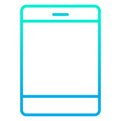 Fototapeta na wymiar Outline gradient Tablet icon