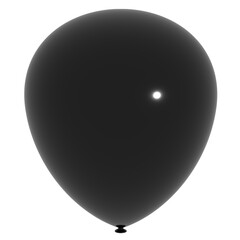 Glossy black balloon 3d
