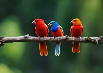 Fototapeta na wymiar Birds in Vivid Harmony