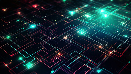 Obraz premium Abstract circuit board futuristic technology processing business background