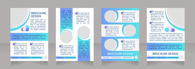 Fototapeta na wymiar In vitro fertilization guideline blank brochure layout design. Vertical poster template set with empty copy space for text. Premade corporate reports collection. Editable flyer paper pages