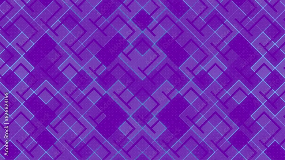 Poster Cyclic digital seamless loop animation of an abstract bright neon pattern. Modern concept background. 3d rendering. 4K, Ultra HD resolution
