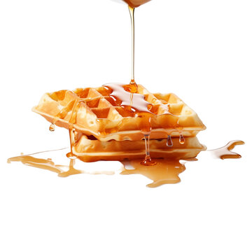 waffles isolated on a white background, png image
