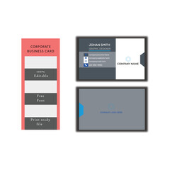 corporate modern business card design template