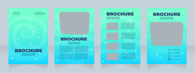 Studying star patterns and constellations blank brochure design. Template set with copy space for text. Premade corporate reports collection. Editable 4 paper pages. Arial Black, Regular fonts used