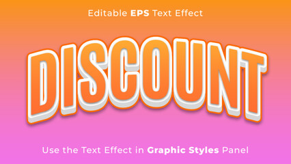 Editable EPS Text Effect of Discount for Title and Poster