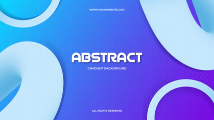 Light Wavy Gradient Background in Purple and Blue Colors with Paper-Cut Circles. All colors and texts are editable.