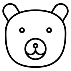 Outline Bear face icon