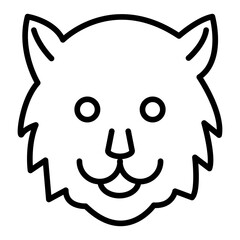 Outline Tiger face icon