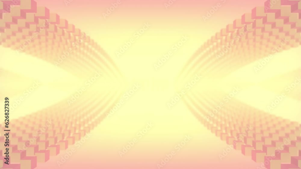 Leinwandbilder Abstract particle waves. 3d rendering digital seamless loop animation 4K
