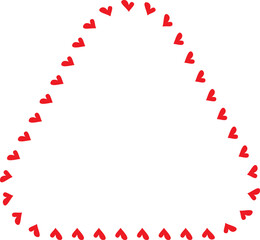 Red Heart frame Triangle Shape vector love frames for pictures cute photo frame framing pressed flowers floral frame decoration design royal background for valentine wedding celebration romantic decor