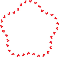 Red Heart frame star Shape vector love frames for pictures cute photo frame framing pressed flowers floral frame decoration design royal background for valentine wedding celebration romantic greeting 