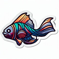 A fish as sticker art