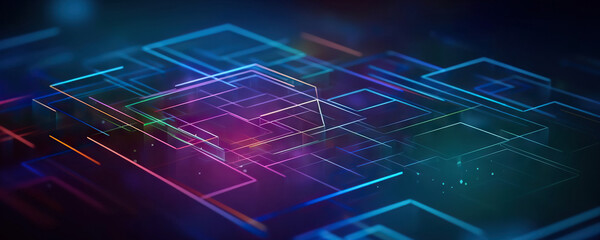 Abstract digital background. Data universe illustration. Ideal for depicting network abilities, technological processes, digital storages, science, education, etc.