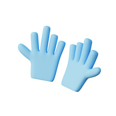 Obraz premium 3D Rubber Gloves Illustration
