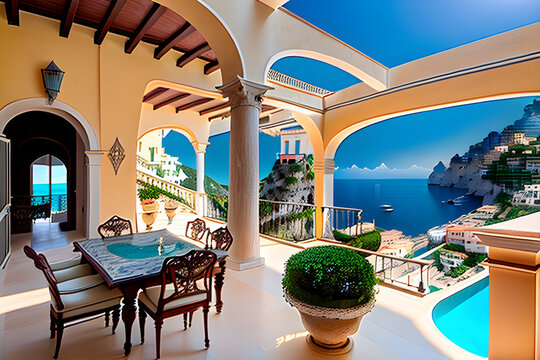 a luxury villa on the Italian coast