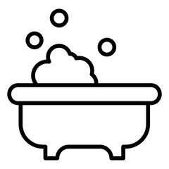 Outline Bath tub icon