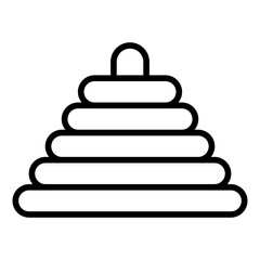 Outline Toy pyramid icon