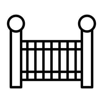 recommend clip art: Outline Crib icon