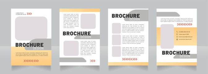 Electric cars blank brochure design. Template set with copy space for text. Premade corporate reports collection. Editable 4 paper pages. Barlow Black, Regular, Nunito Light fonts used