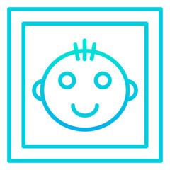 Outline gradient Baby Picture icon