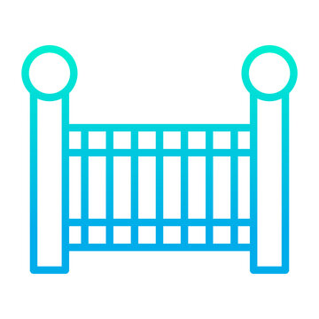 recommend clip art: Outline gradient Crib icon