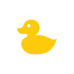 Rubber duck, ducky bath toy icon symbol