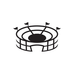 Stadium vector icon illustration symbol