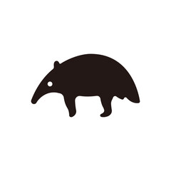Anteater icon.Flat silhouette version.