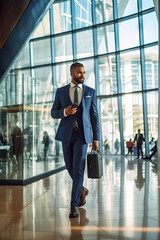 Fototapeta premium Walking Businessman