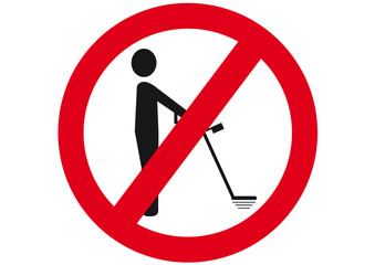 Schild Sondengeher verboten