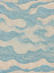 sea waves seamless pattern
