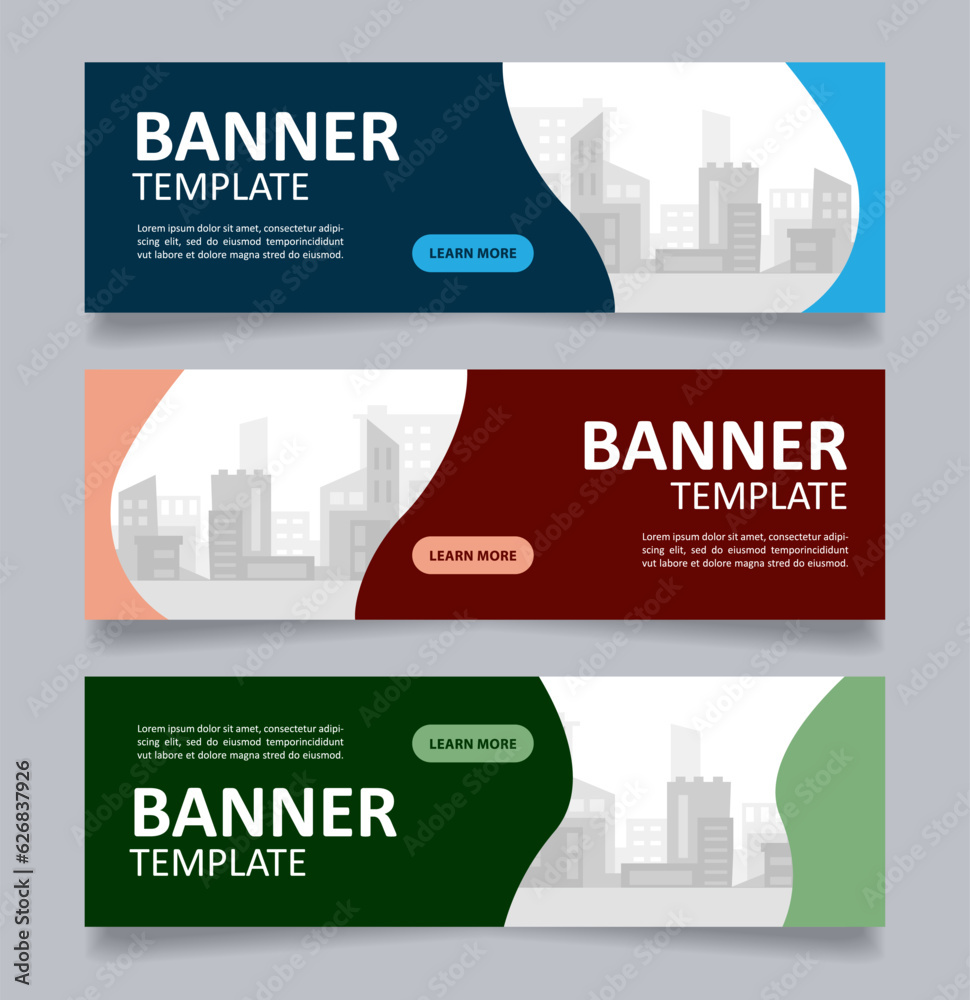 Canvas Prints newly built properties web banner design template. vector flyer with text space. advertising placard