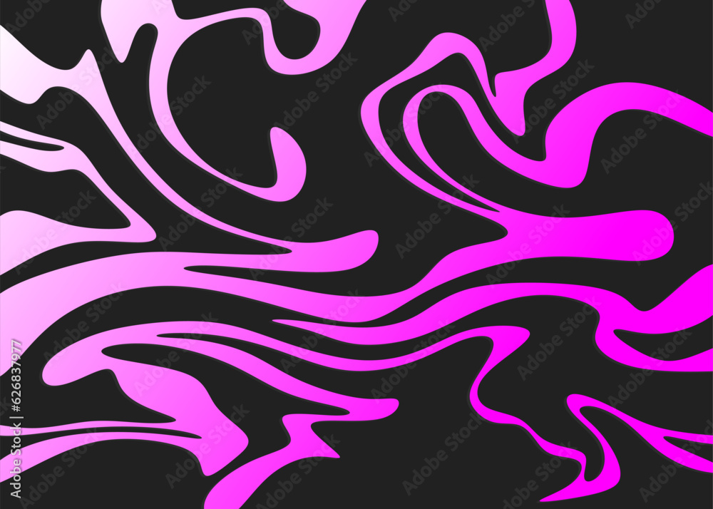 Poster abstract background with gradient color wavy line pattern