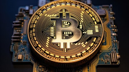 Fototapeta na wymiar Bitcoin crypto currency