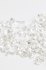 Pure Silver Granules. Precious metal. treasures of nature for jewelers