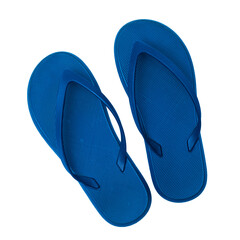 top view flip flops isolated white background