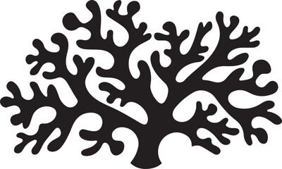 Black coral icon on isolated white background. Vector illustration.