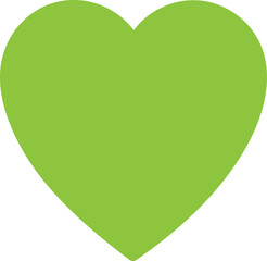 Love heart icon. Green love heart icon.
