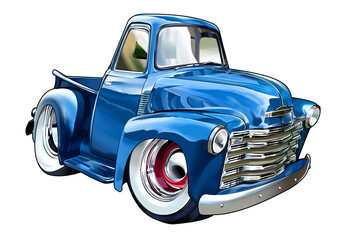Classic antique and elegant blue pick up