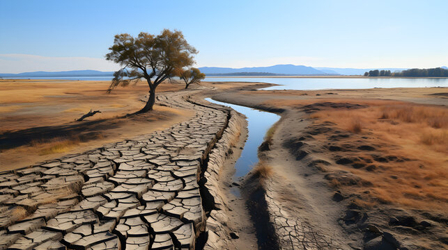 Dehydrated Depths: The Impact of Global Warming on a Dried Lake