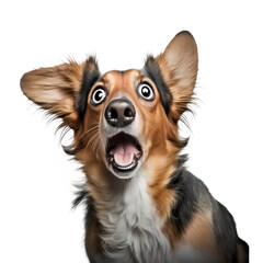 dog looking isolated on white