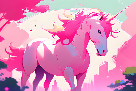 pink unicorn, Generative AI